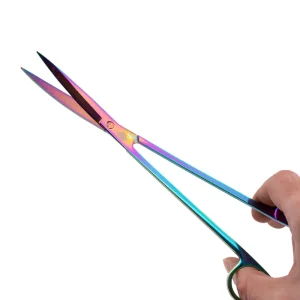 Heißes Angebot NatureHolic Scaping Scissors curved color, gebogene Pflanzenschere, 25 cm